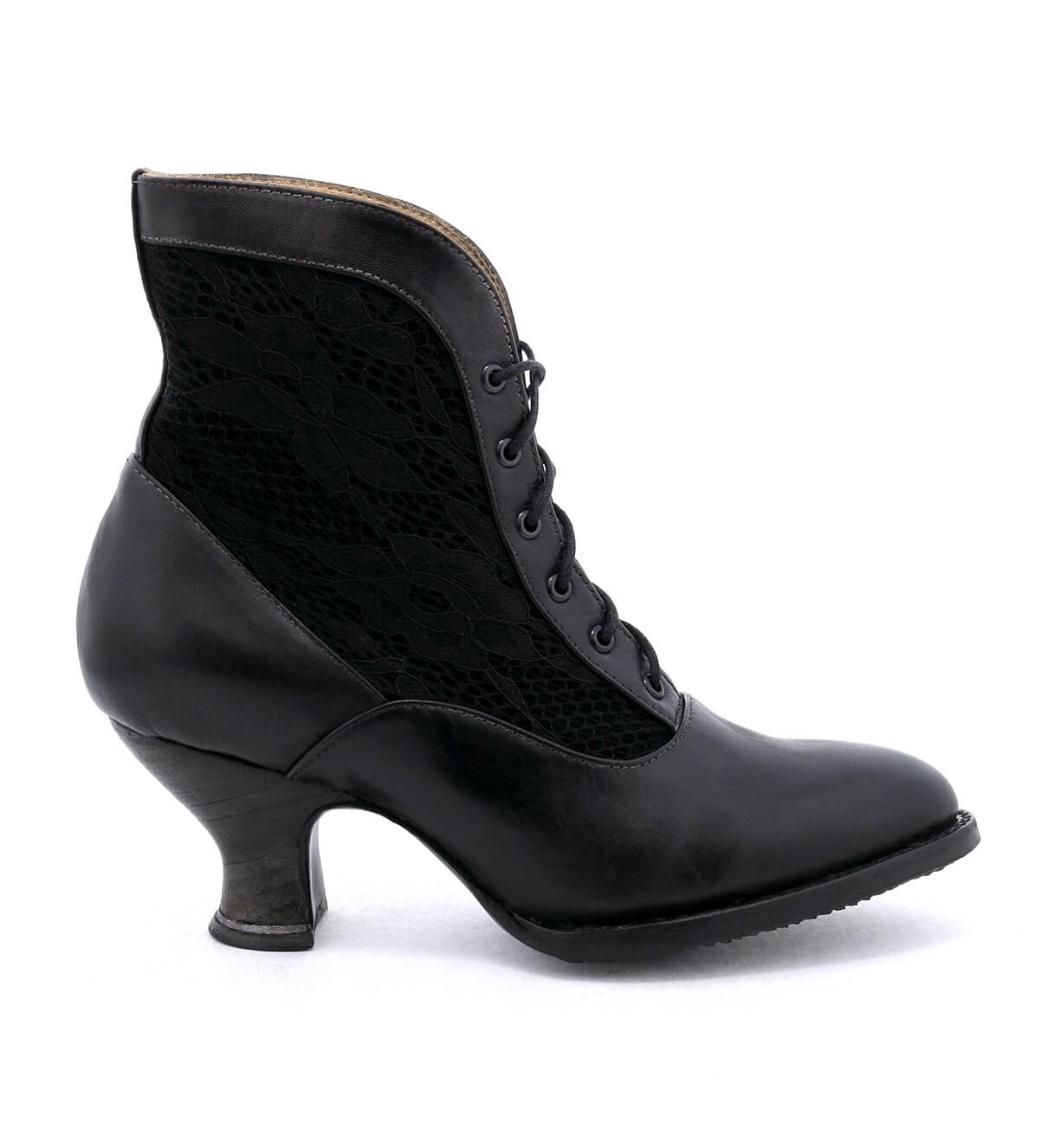 Josephine Black Victorian Half Boot